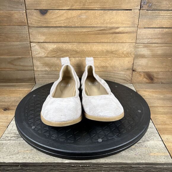 Women's Size 6 Eileen Fisher Notion Leather Ballet Flat Gray Slip On NWOB - Picture 2 of 10